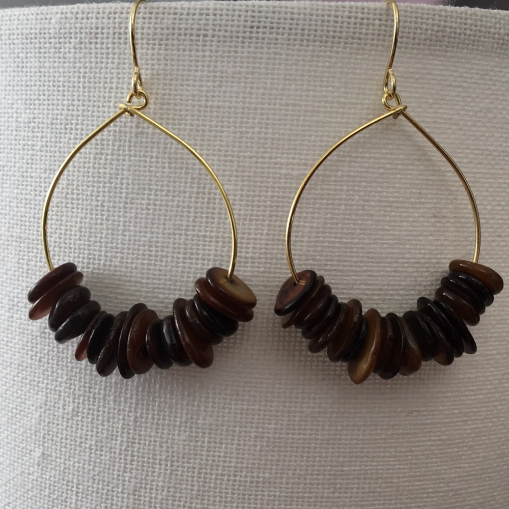 🤎 HANDMADE brown earrings! 🤎 - Picture 5 of 7